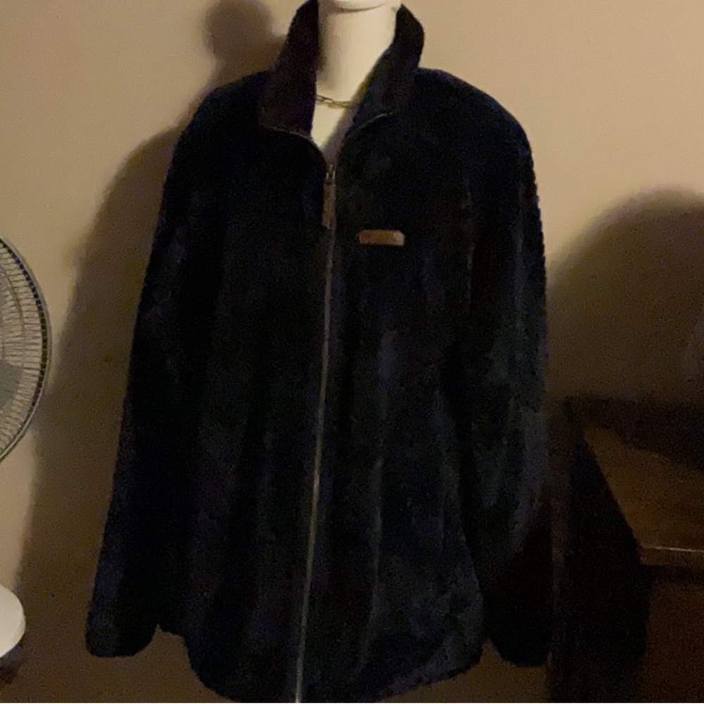 EUC Columbia Jacket Womens Size 2X NAVY PLUSH Snow Puffy Winter Zip Coat